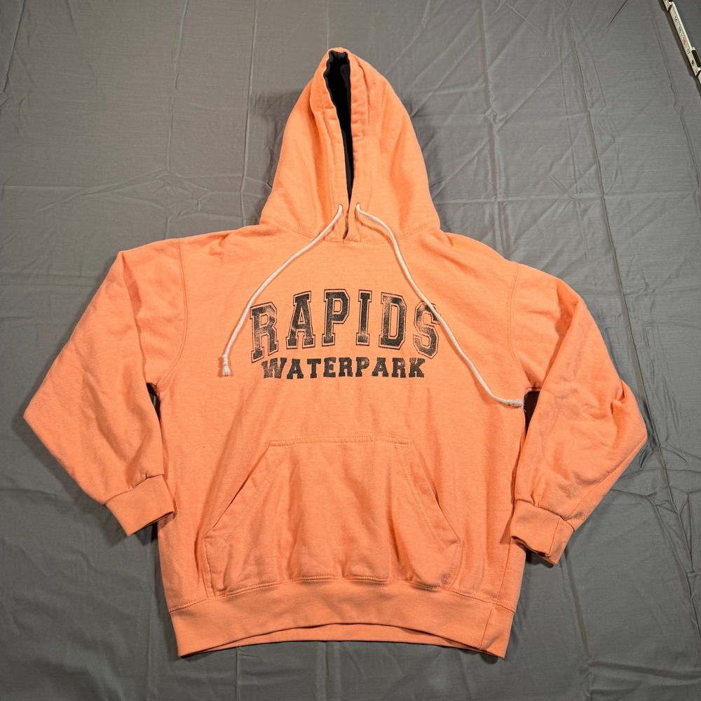Surf Mentality Rapids Waterpark Orange Hoodie Small F-1056HN Pullover Sweatshirt